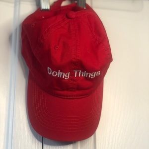 Doing Things Red Baseball Hat/ Dad Hat